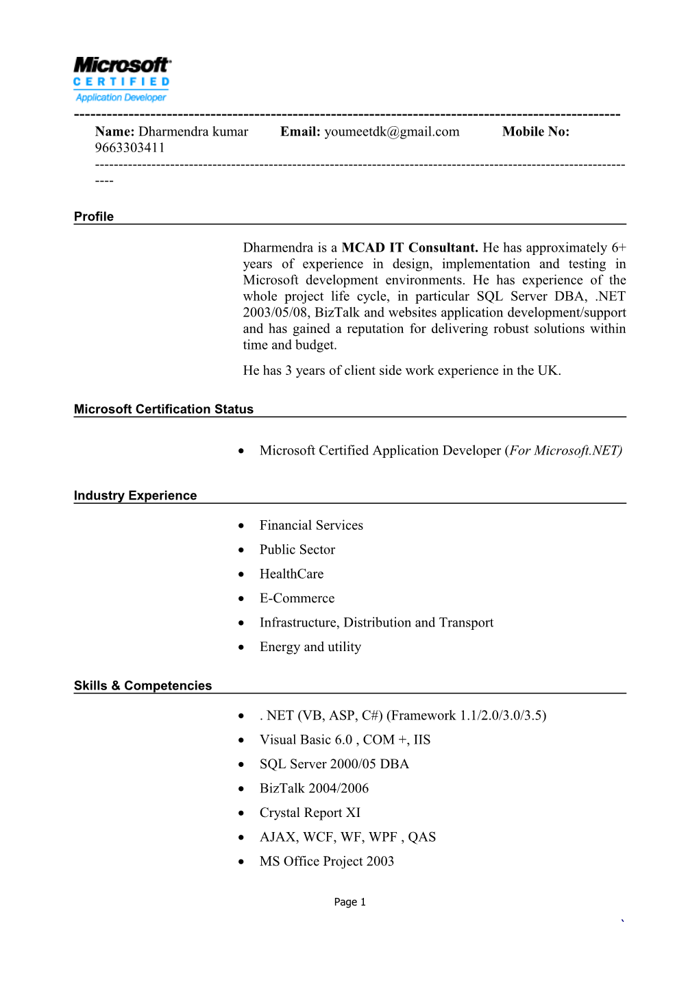 Logicacmg UK CV Template