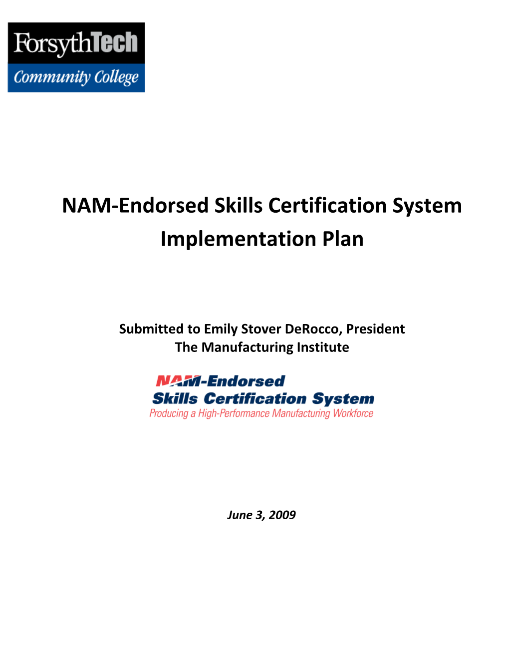 NAM-Endorsed Skills Certification System
