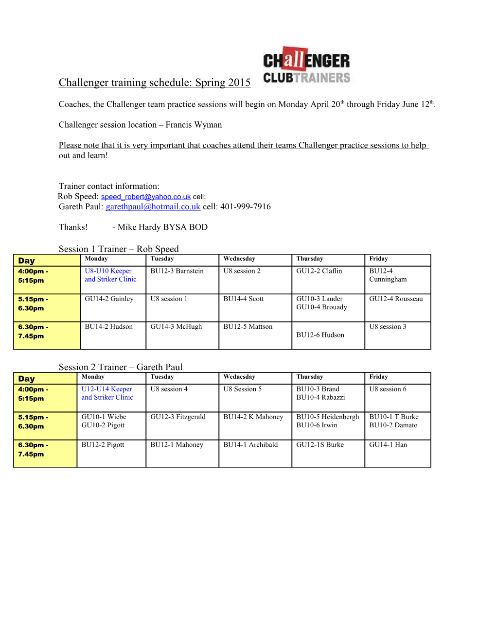 Watertown Spring Training Schedule