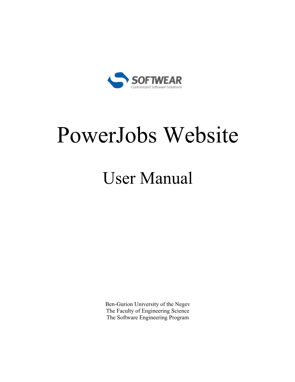 Powerjobs Website- Application Requirements Document