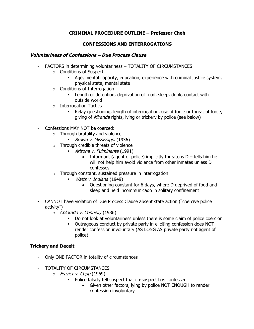 Criminal Procedure Outline s2