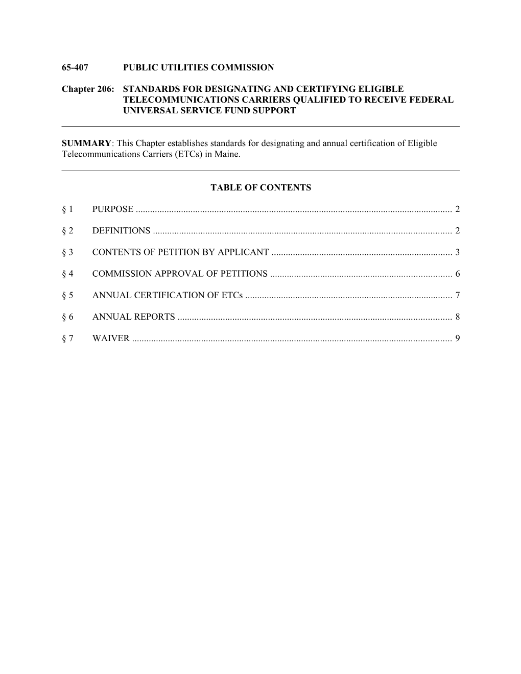 65-407 Public Utilities Commission