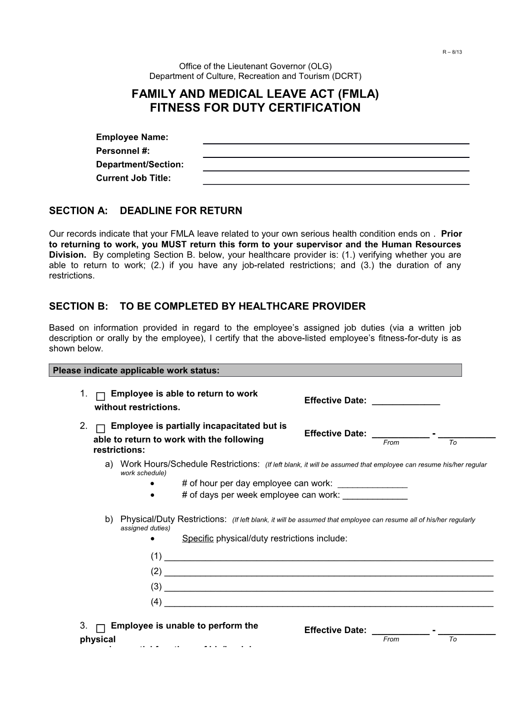 Personnel Authorization Form (301) s1
