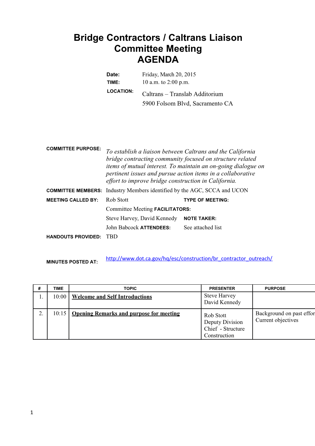 Sep 20 2013 Bridge Contractors - Caltrans Liaison Committee Meeting Minutes B