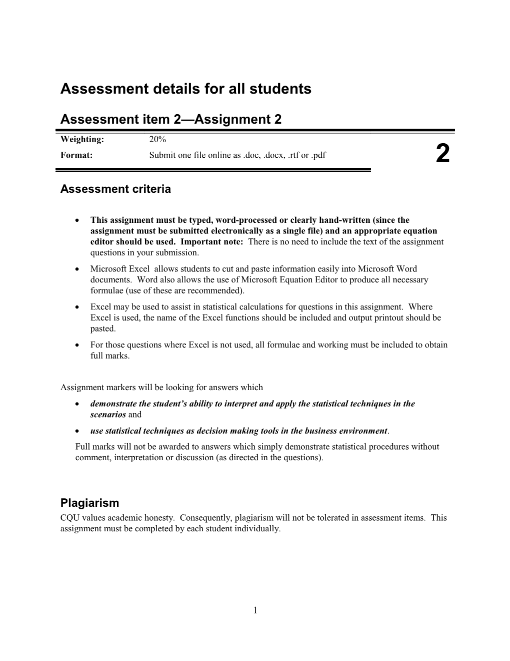 Assessment Details for All Students