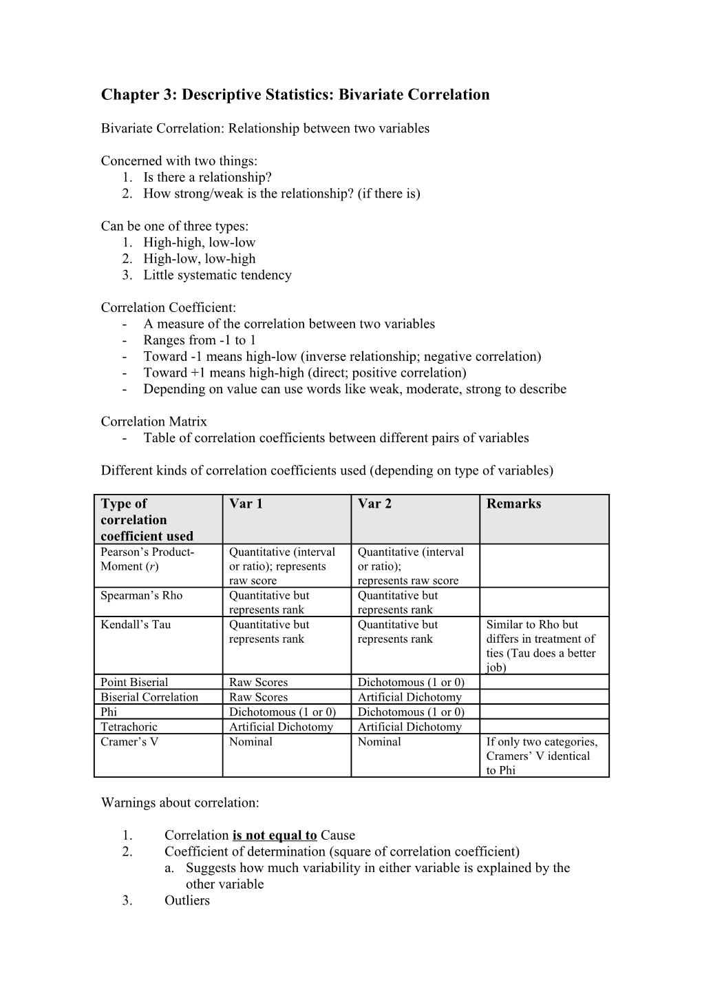 Chapter 2: Descriptive Statistics: the Univariate