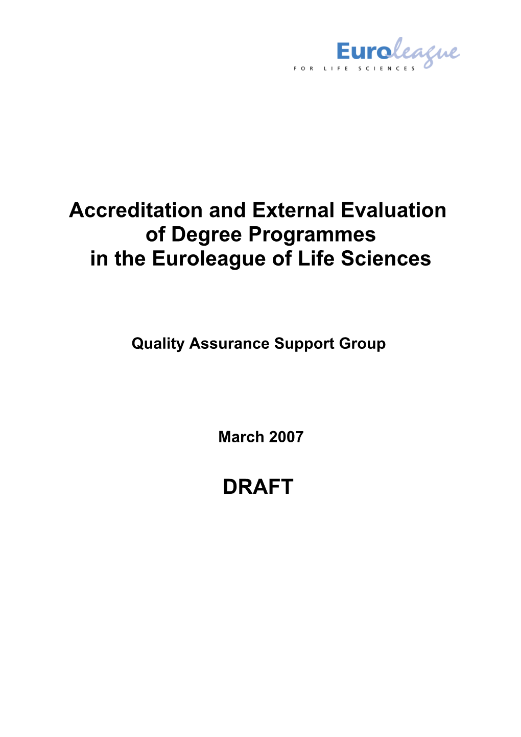 Outline Accreditation and External Evaluation in the Euroleague