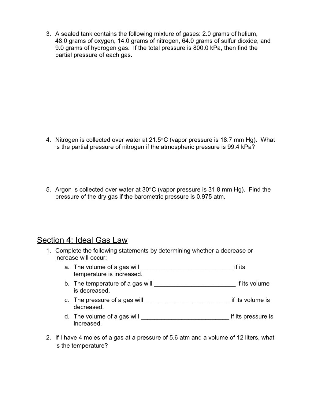 Section 1: Pressure Conversions