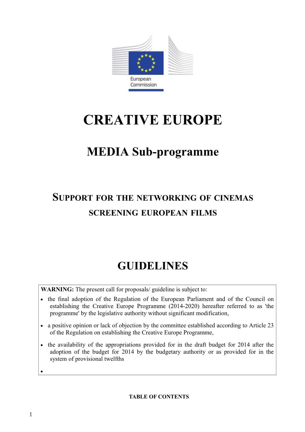 Support for the Networking of Cinemas Screening European Films