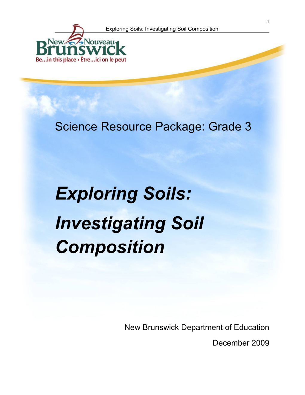Exploring Soils - Investigating Soil Composition