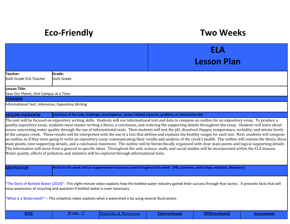 Eco-Friendly Two Weeks