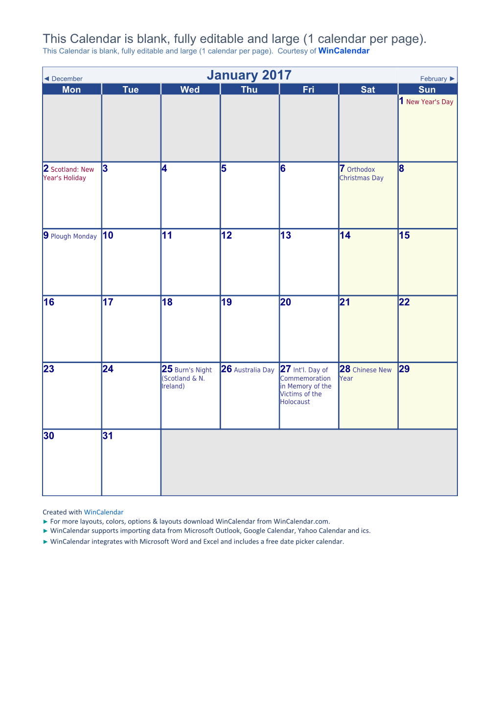 June 2017 UK Calendar with Holidays