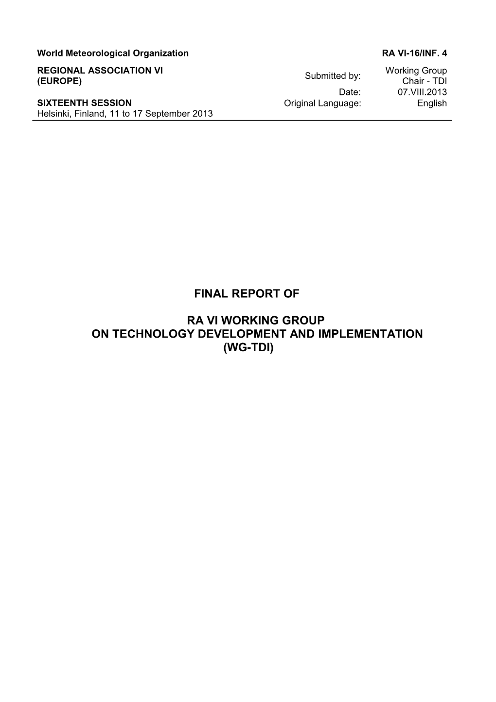 World Meteorological Organization s31