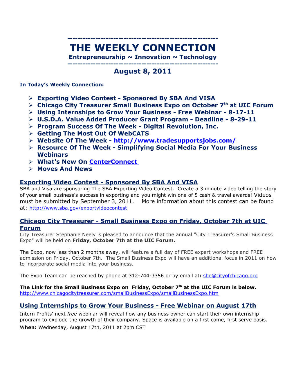 The Weekly Connection s2