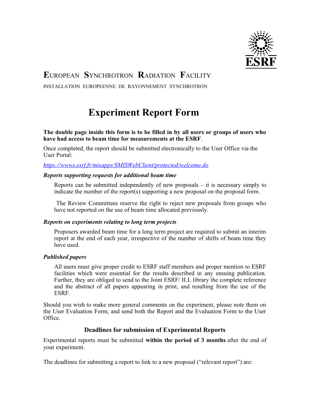 European Synchrotron Radiation Facility