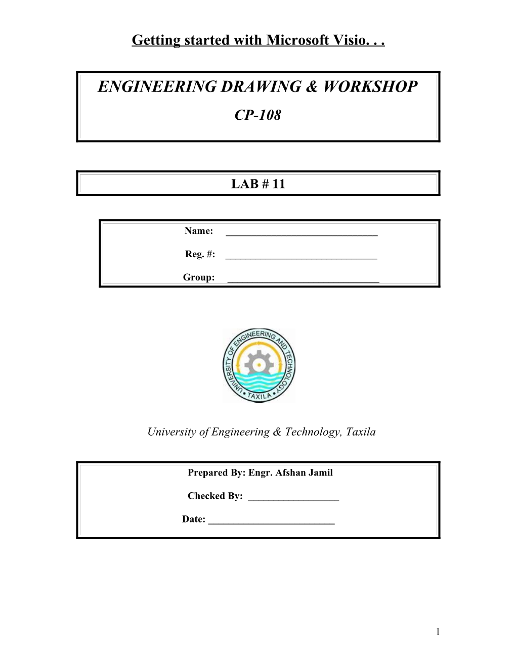 Engineering Drawing & Workshop