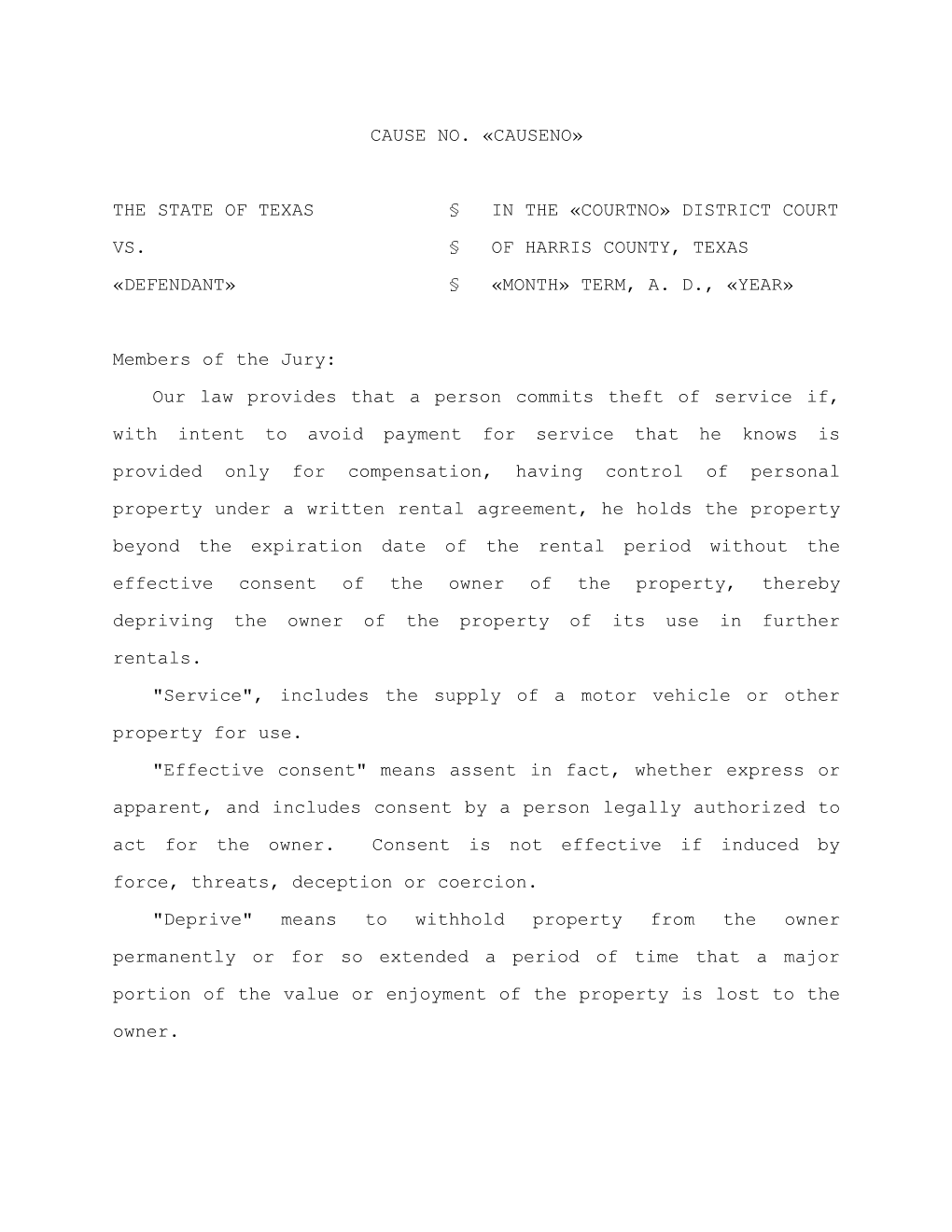 The State of Texas in the Courtno District Court s10