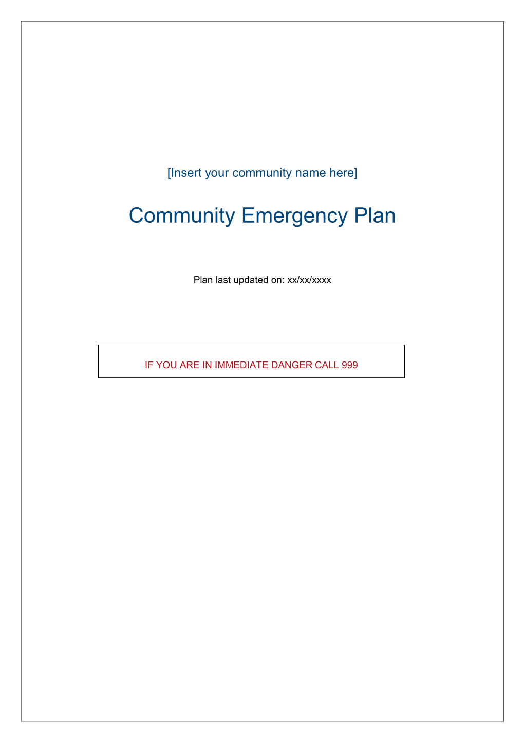 Blank-Community-Emergency-Plan