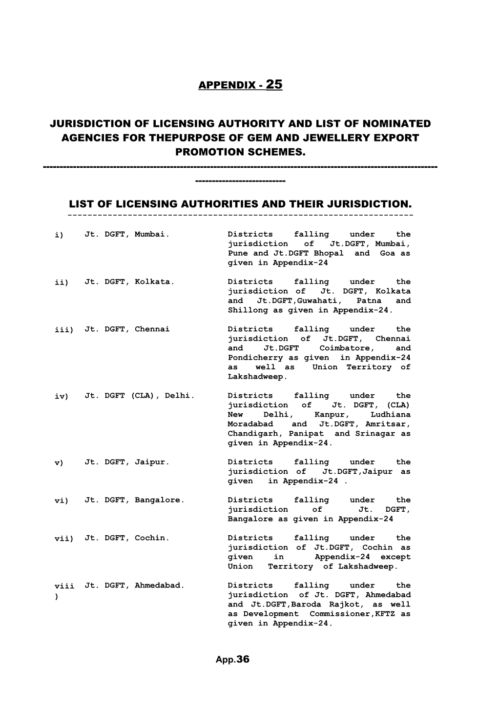 List of Licensing Authorities and Their Jurisdiction s1