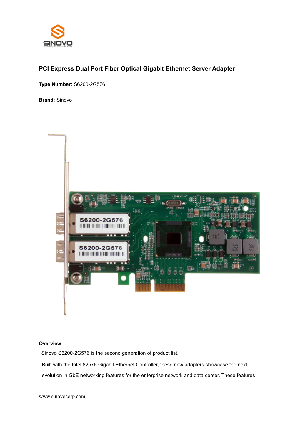 PCI Express Quad Port Gigabit Ethernet Server Adapter