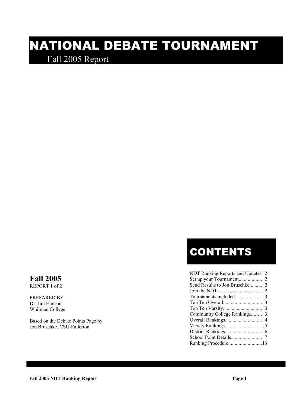 National Debate Tournament