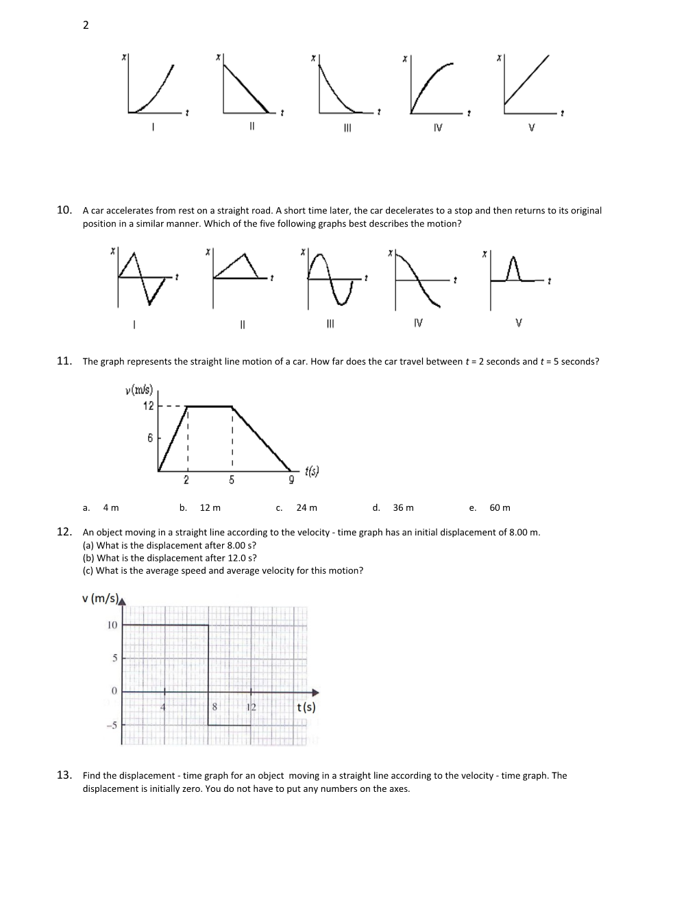 HW2 Acceleration and Graphs