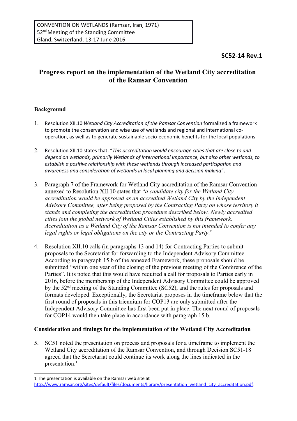 CONVENTION on WETLANDS (Ramsar, Iran, 1971) s5