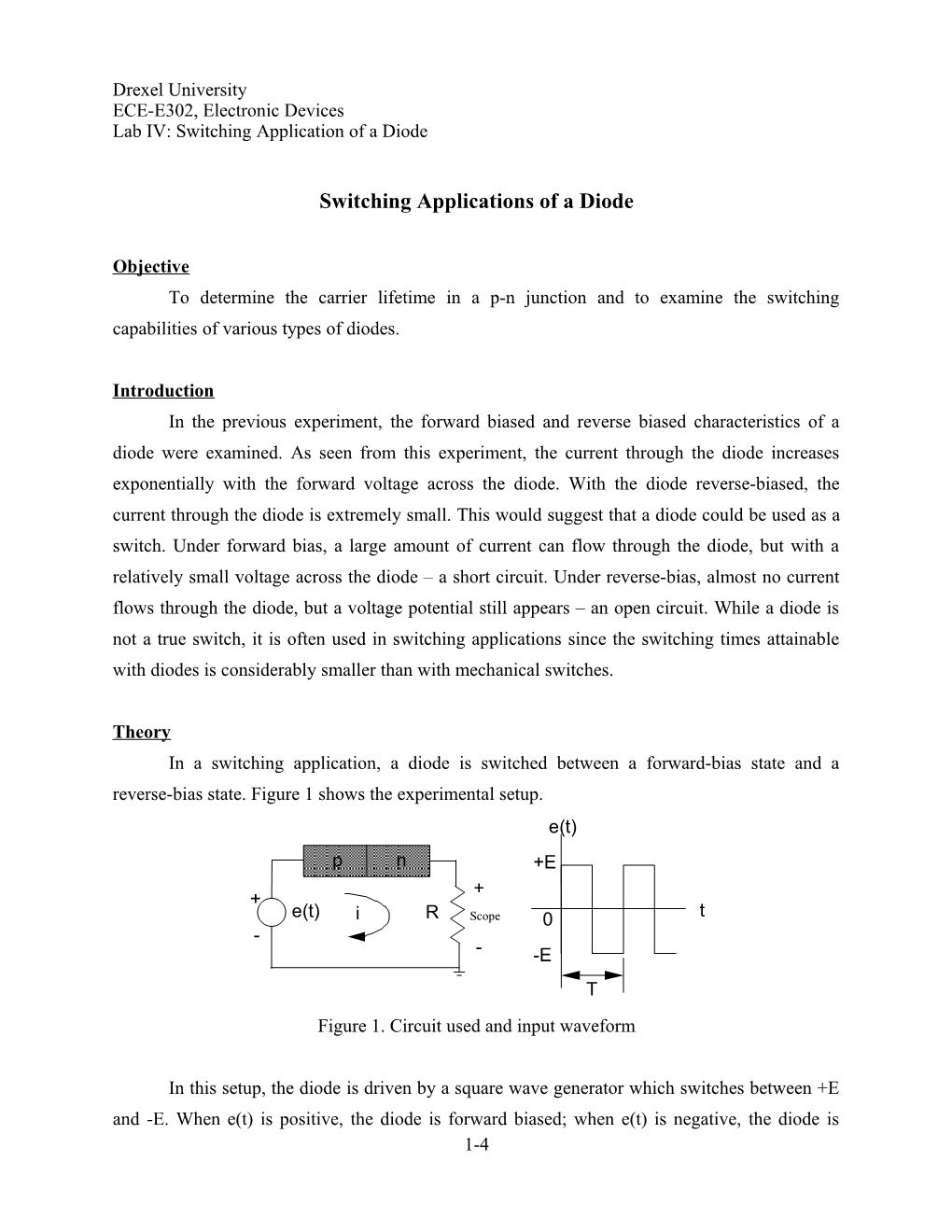 Switching Applications of a Diode