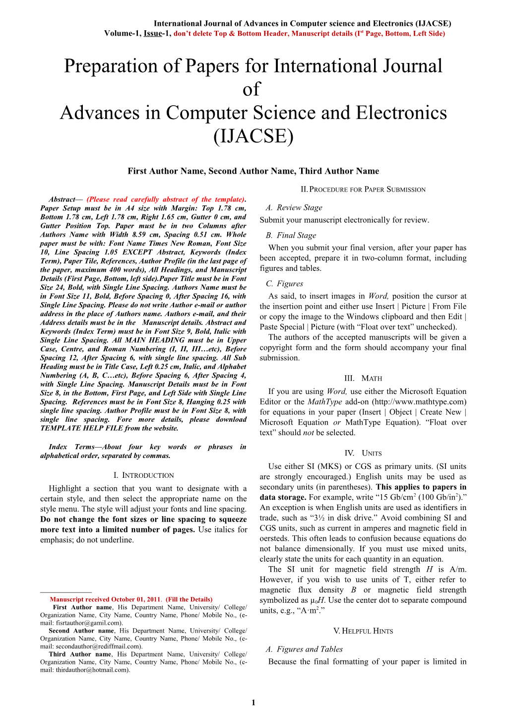 International Journal of Soft Computing and Engineering