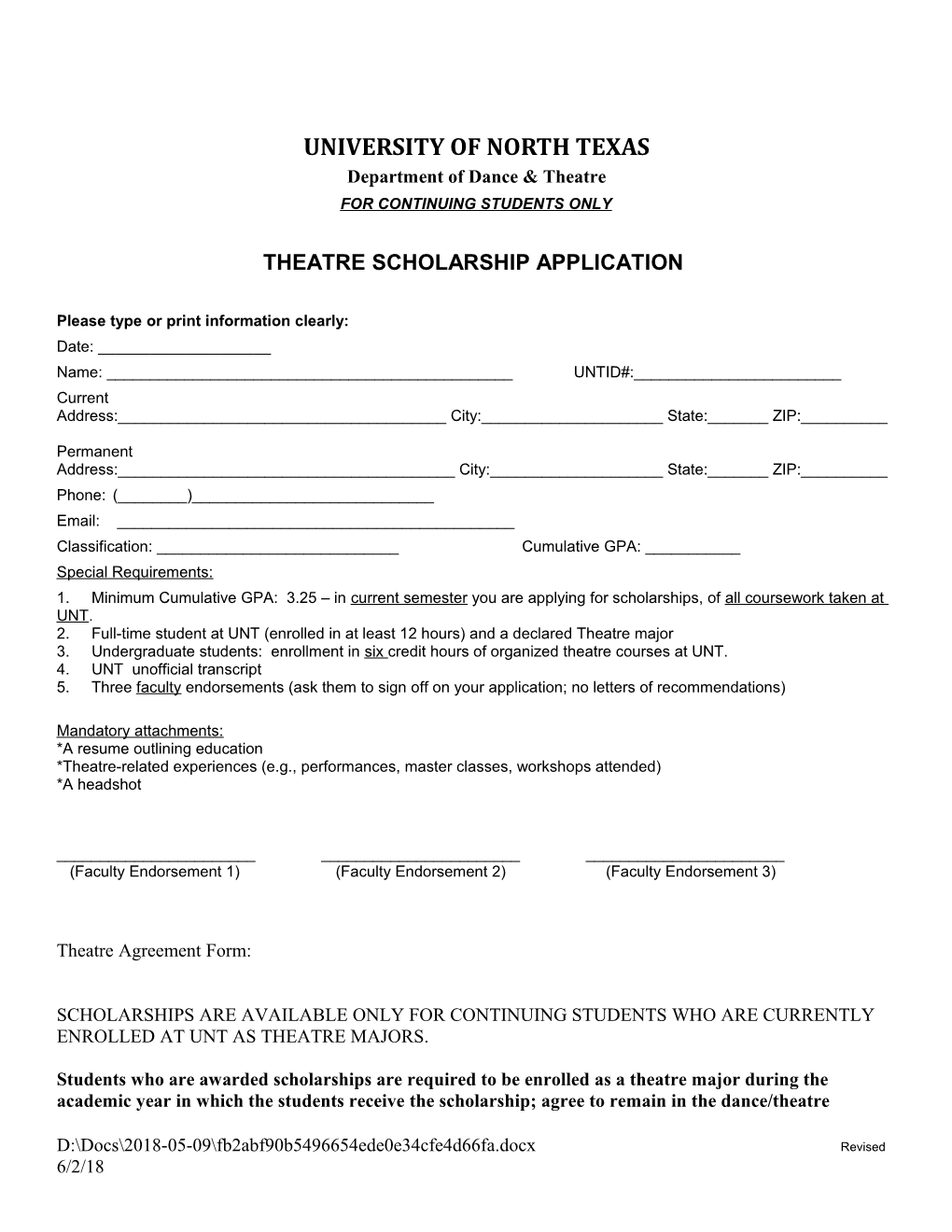 Departmental Scholarships and Assistantships