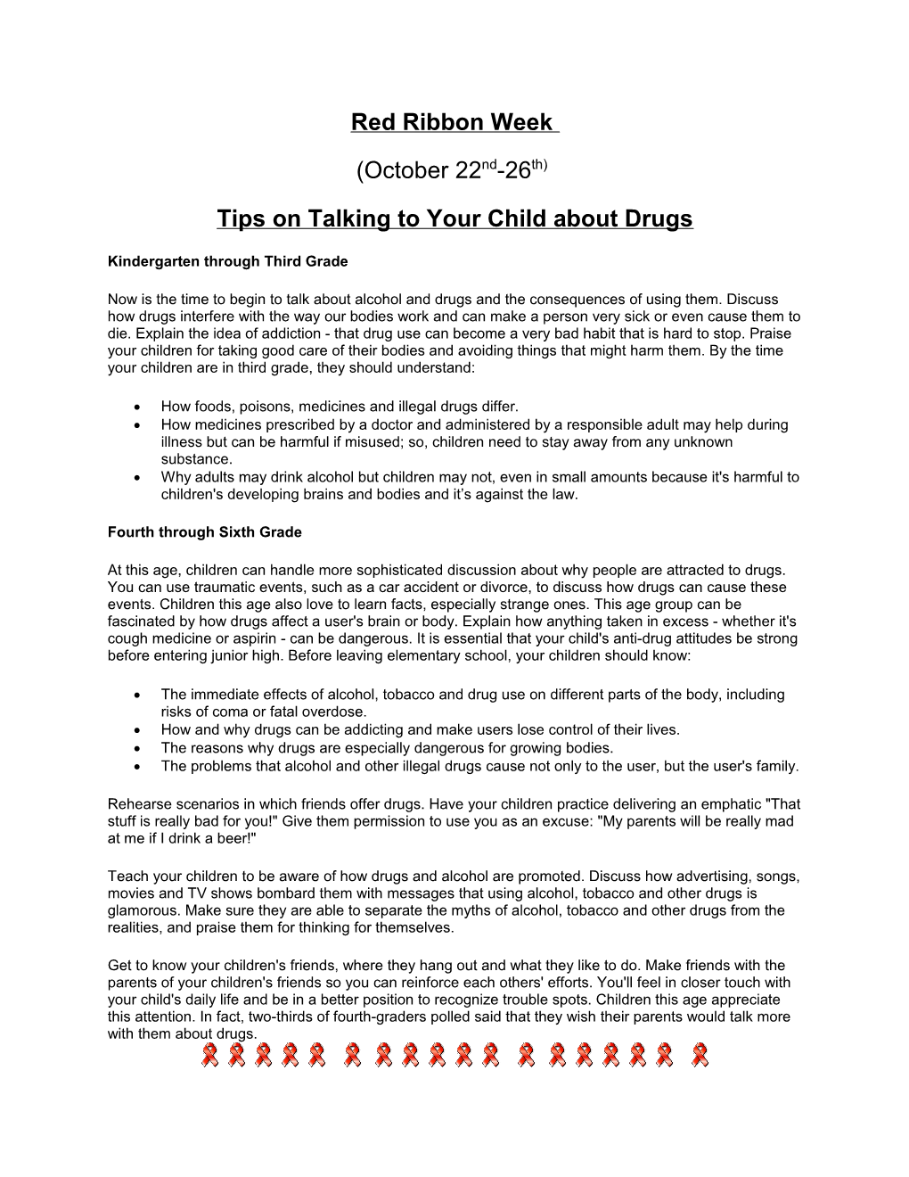 Tips on Talking to Your Child About Drugs