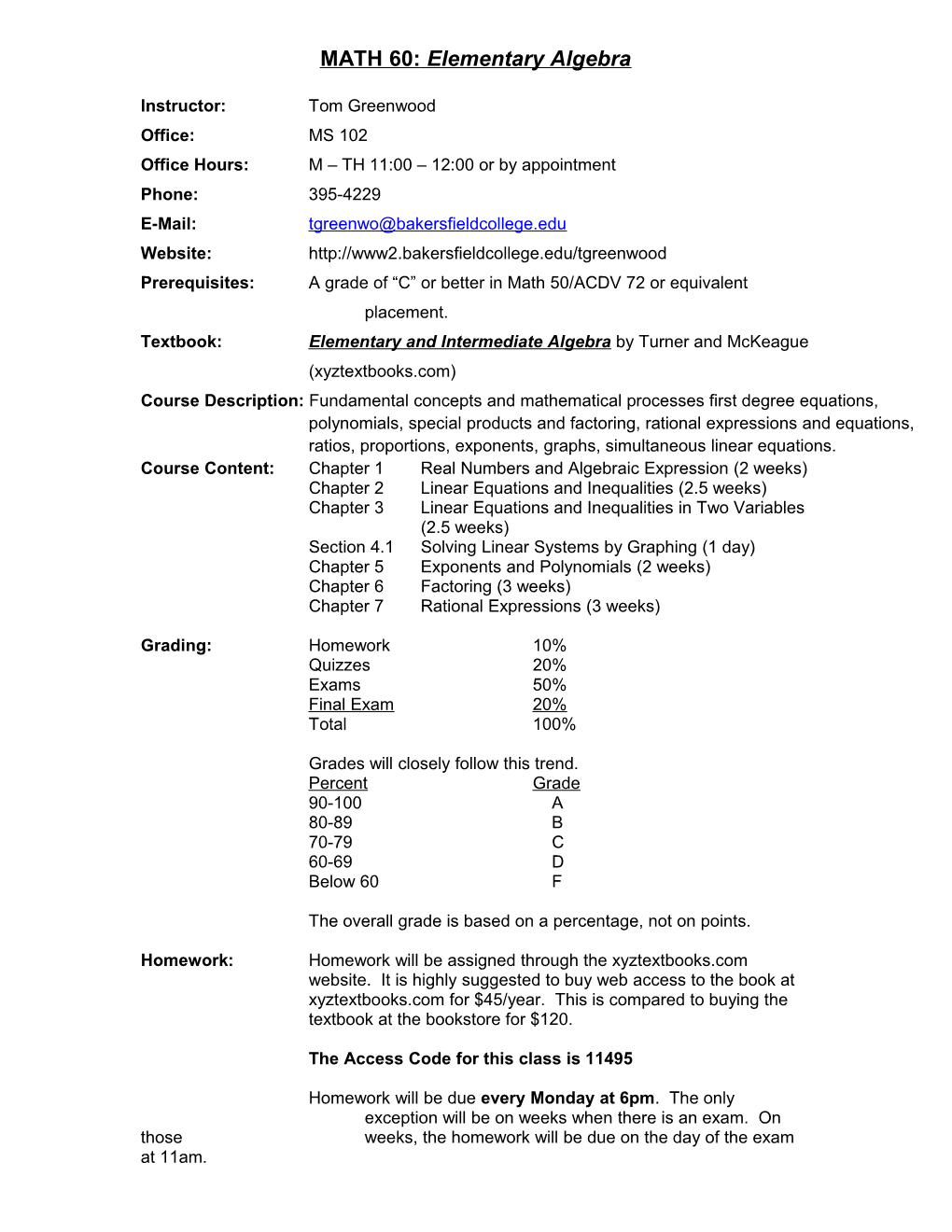 MATH 23: Finite Mathematics