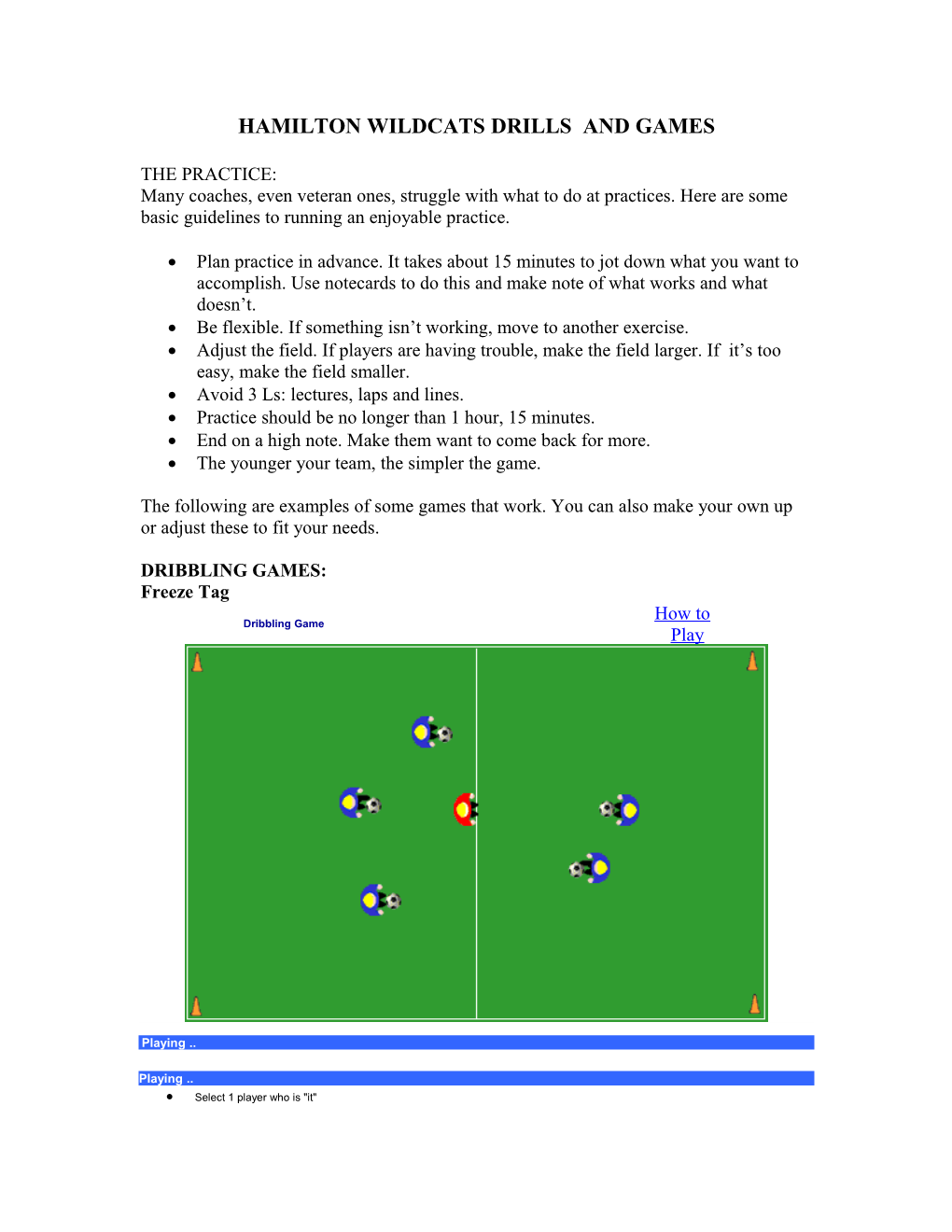 Htrgsl Drills and Games