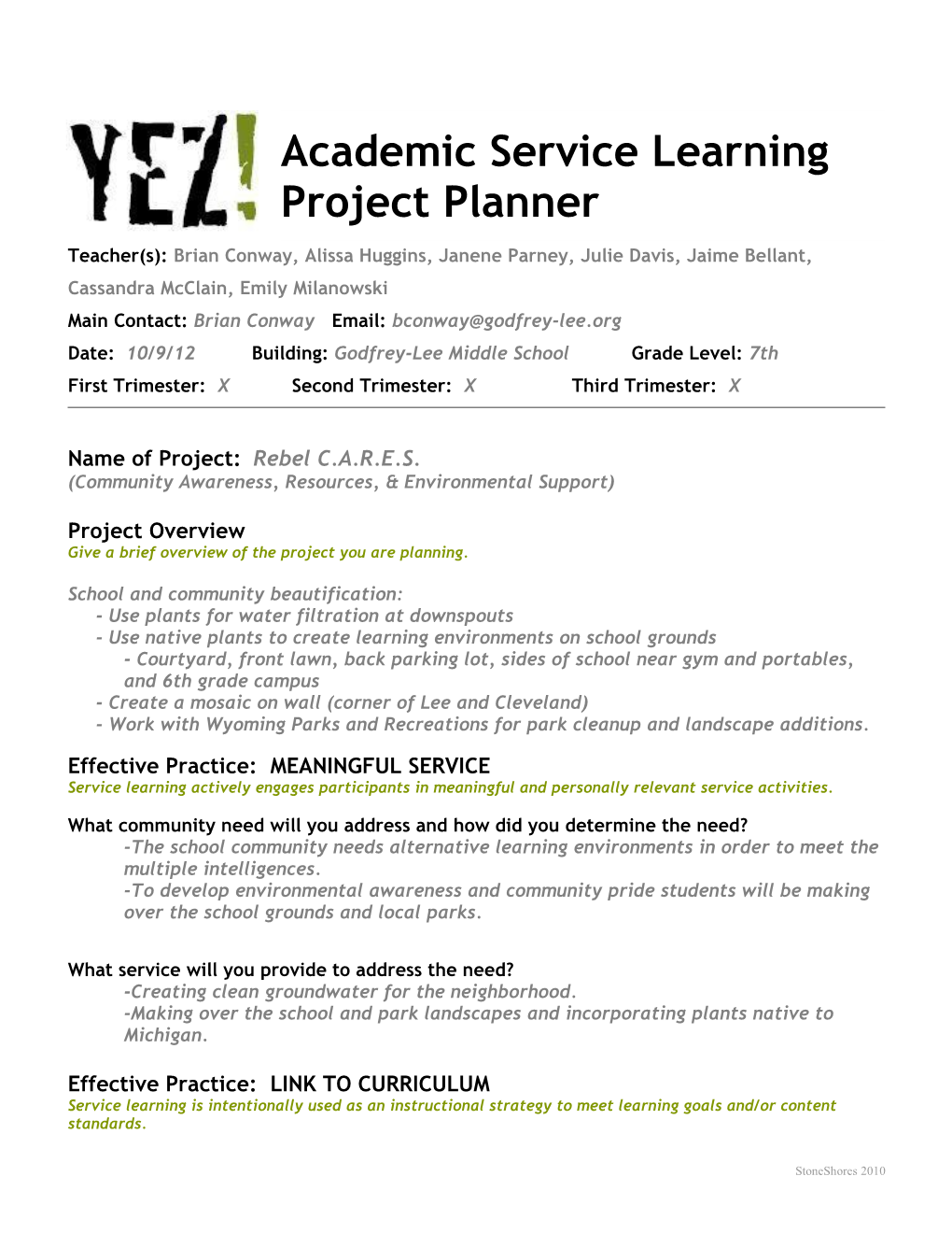 YEZ-Project-Planner