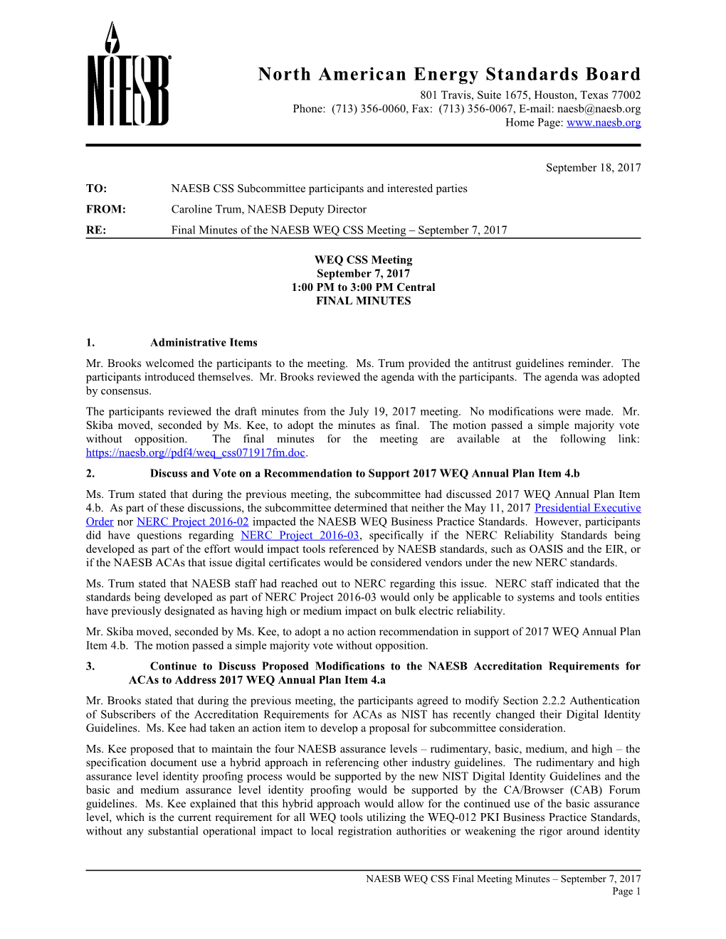 North American Energy Standards Board s14