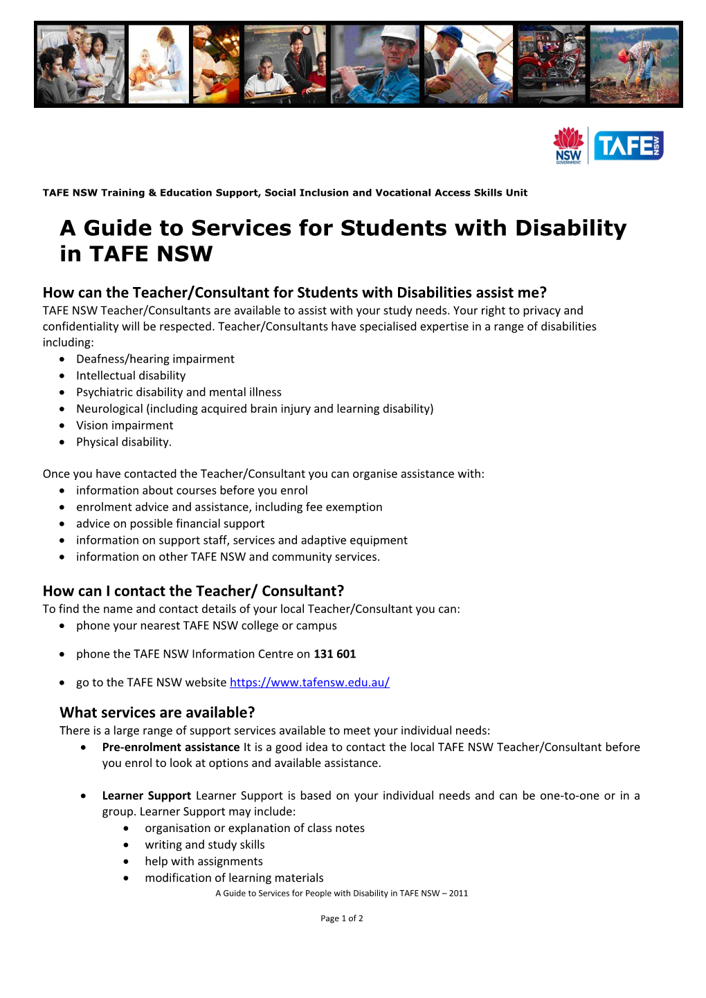 How Can the Teacher/Consultant for Students with Disabilities Assist Me?