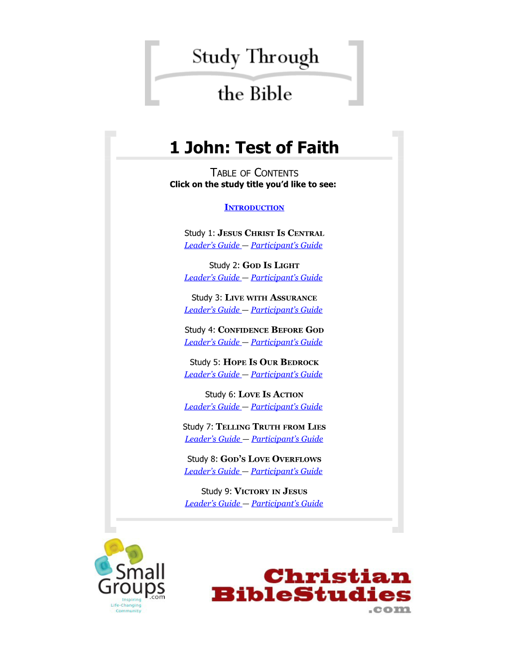 Current Issues Bible Study s1