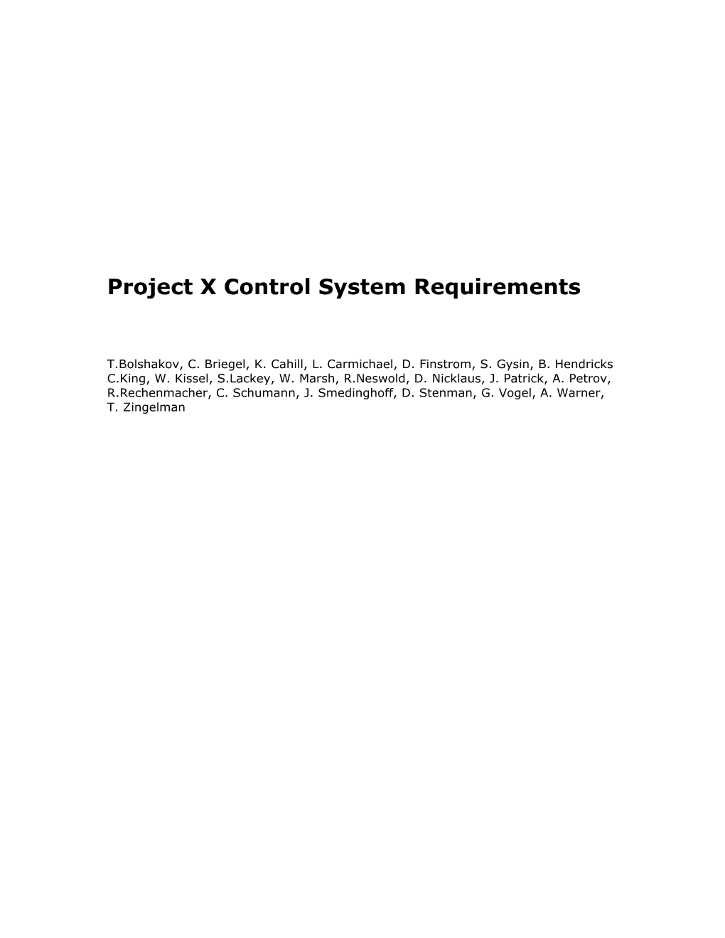 Control System Notes