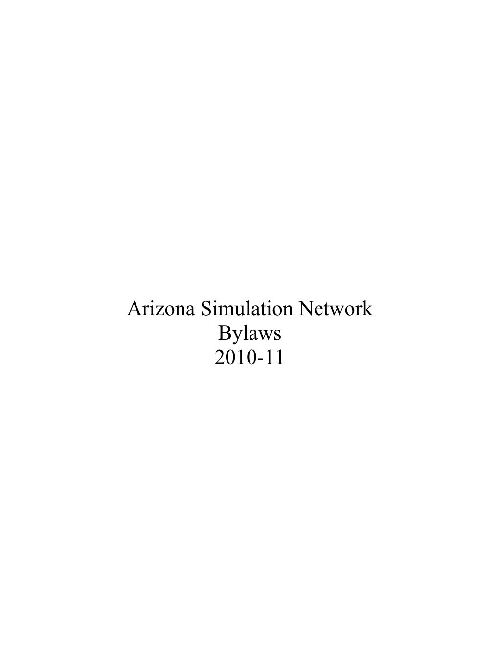 Arizona Simulation Network