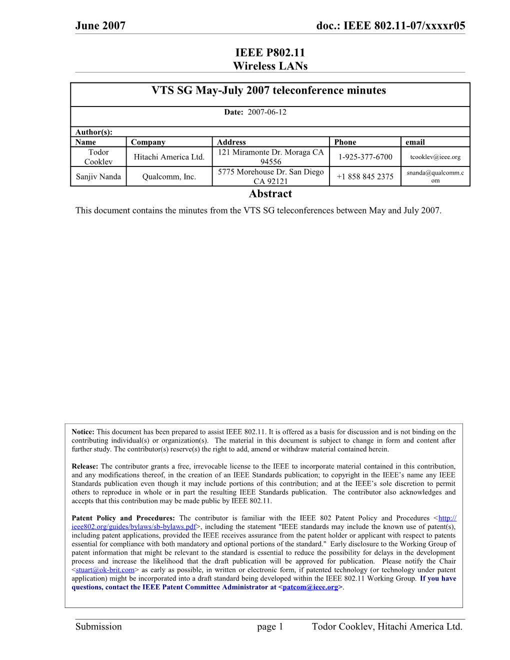 IEEE P802.11 Wireless Lans s122