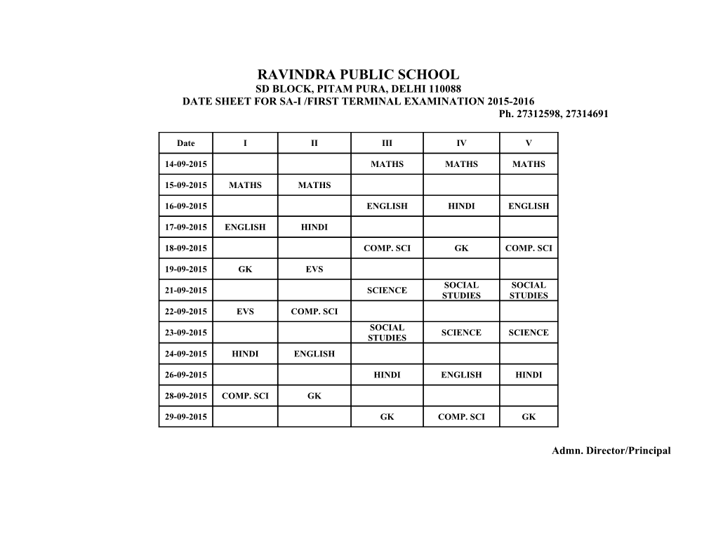 Ravindra Public School