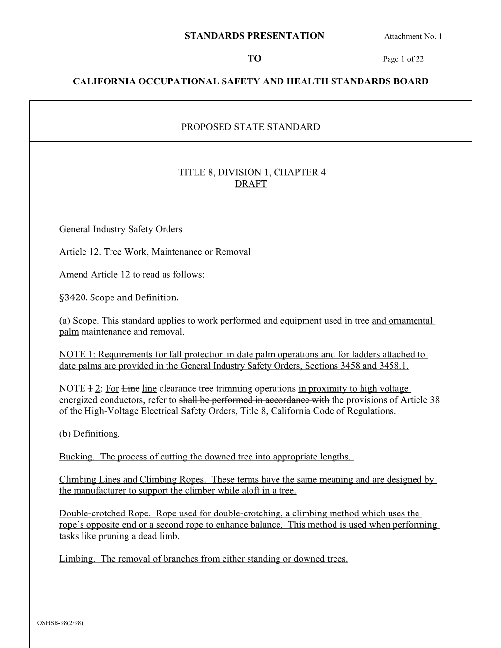 California Occupational Safety and Health Standards Board s2