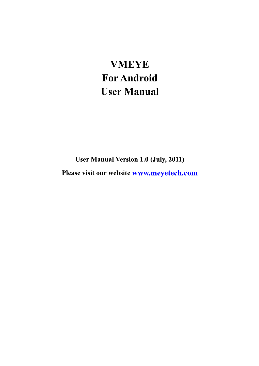 User Manual Version 1.0 (July, 2011)