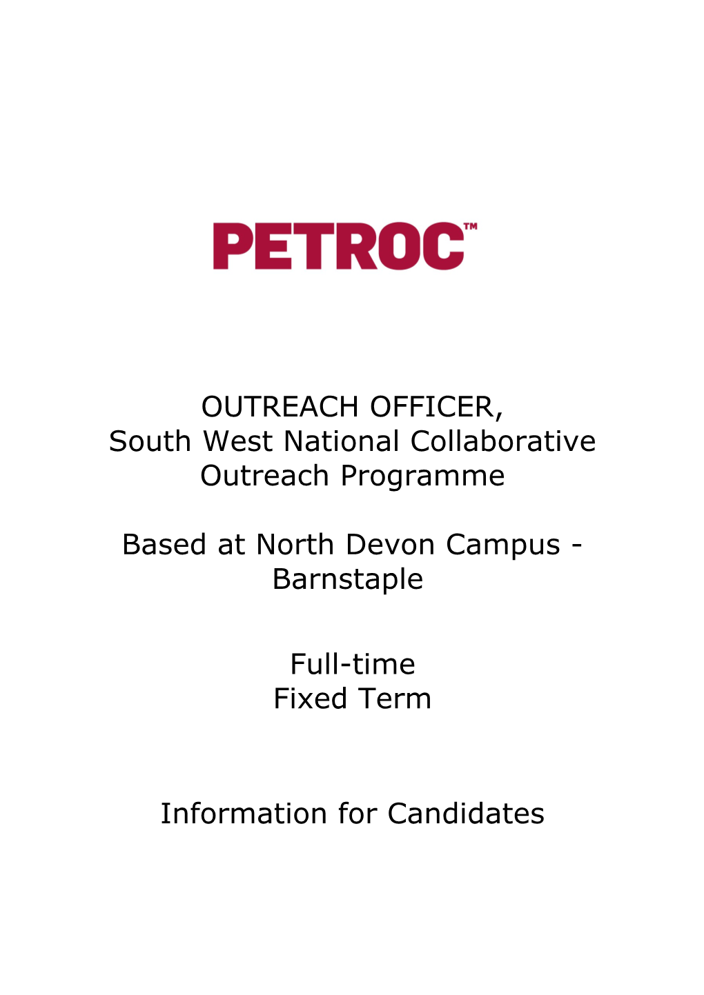 South West National Collaborative Outreach Programme
