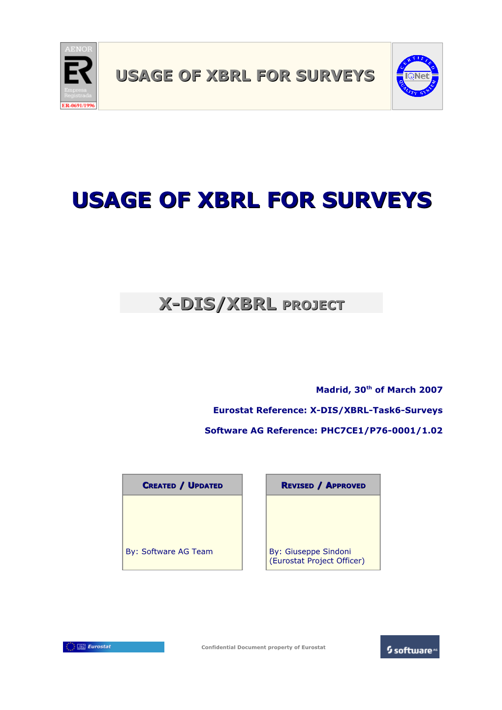 Usage of Xbrl for Surveys