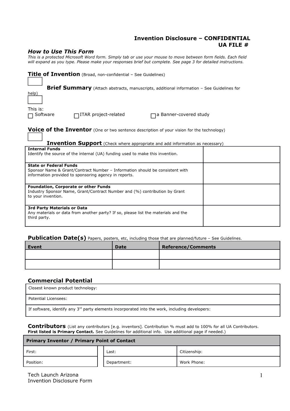 How to Use This Form