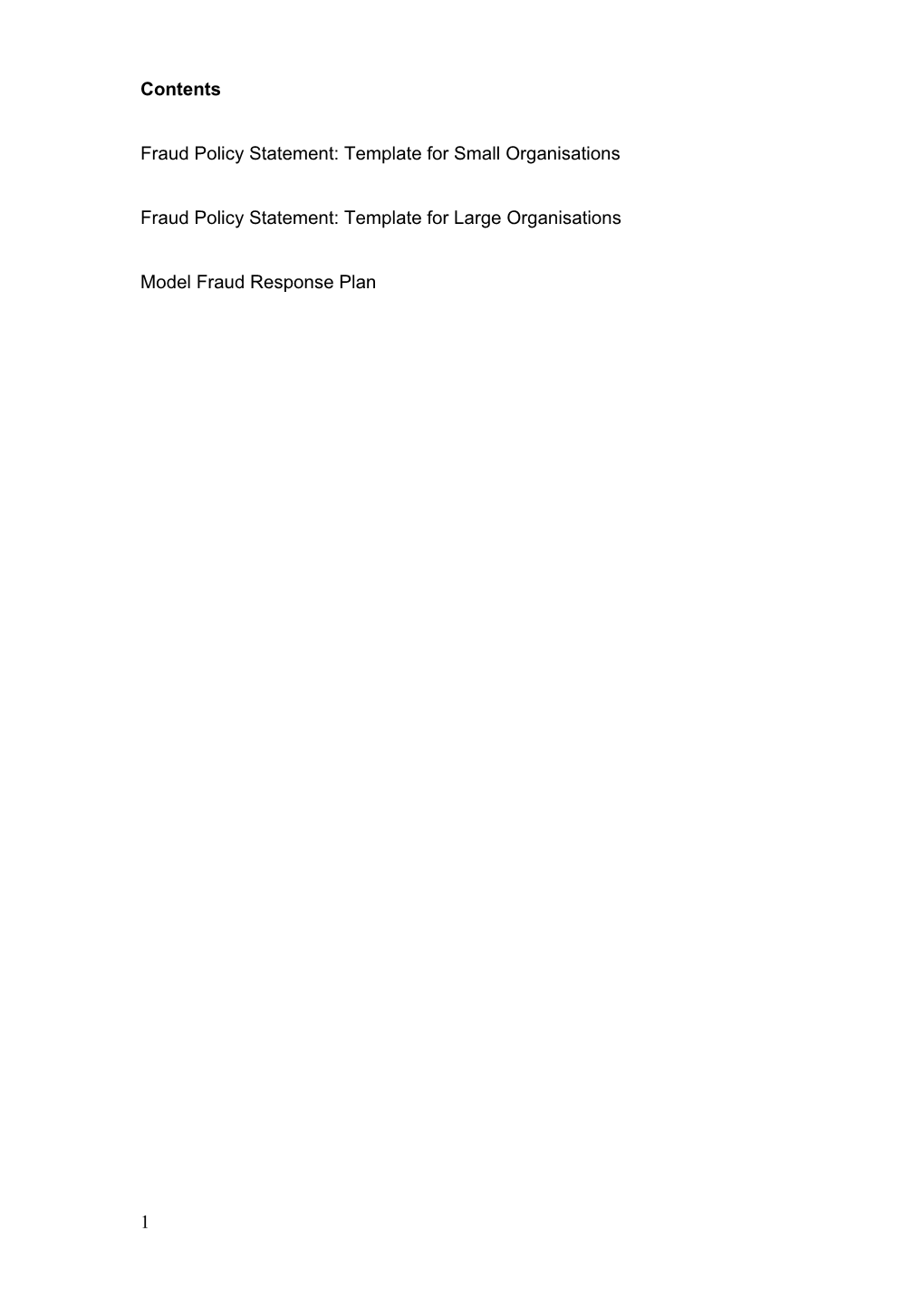Fraud Policy Statement Templates and Fraud Response Plan