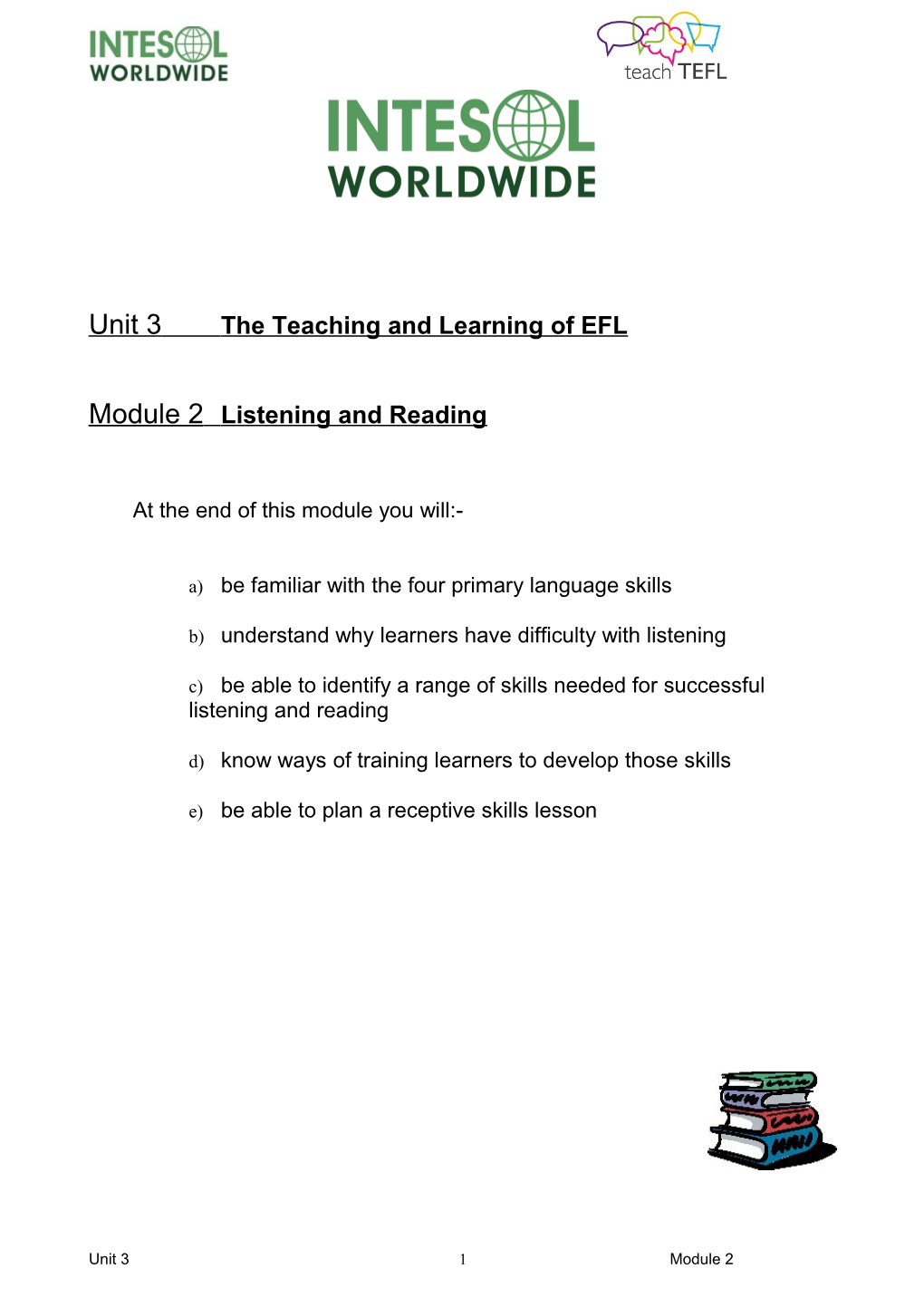 Unit 3 the Teaching and Learning of EFL