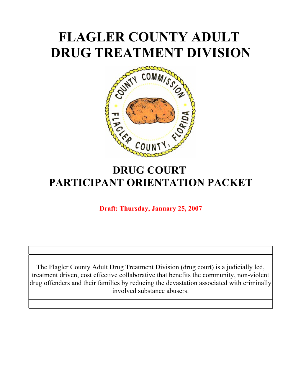 Flagler County Adult Drug Treatment Division