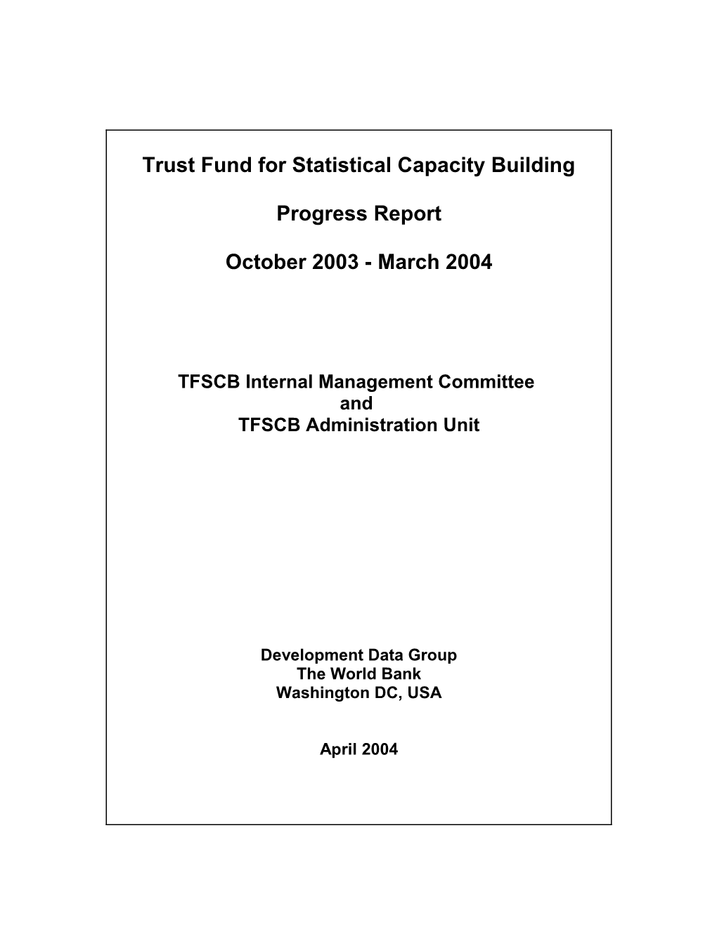 Trust Fund for Statistical Capacity Building